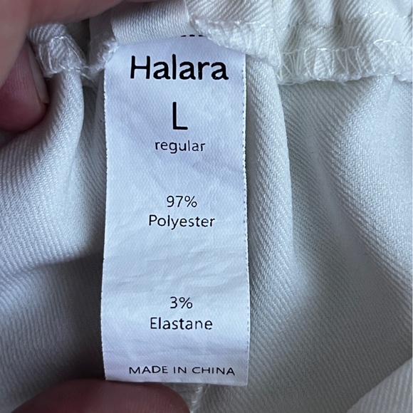 Halara mid rise Elegant White Women's Pants with pockets size Large - Picture 9 of 14